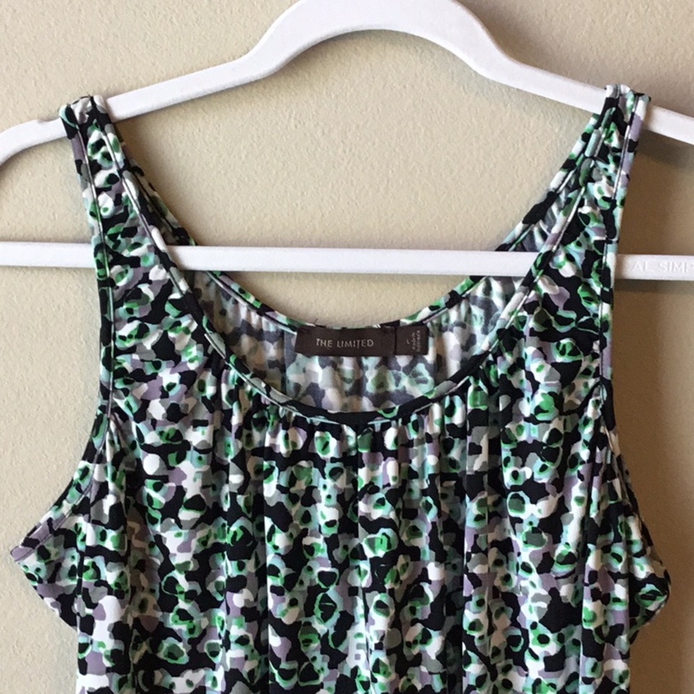 The Limited Green, White, Black Print Tank, L - Picture 2 of 6